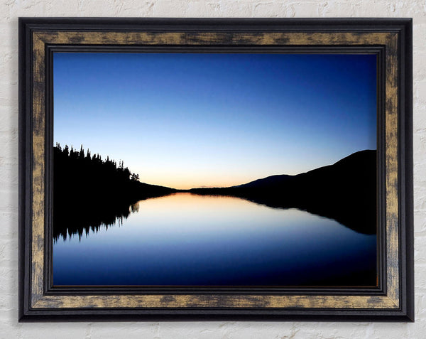 Blue Lake Reflections Framed Print