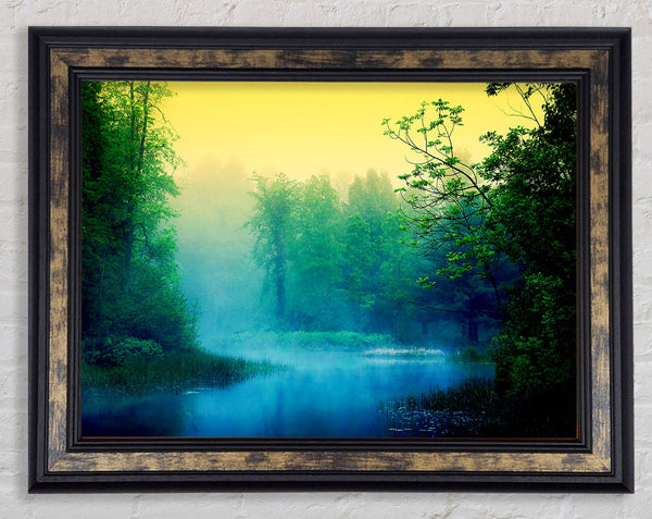 Lake In The Mist Framed Print