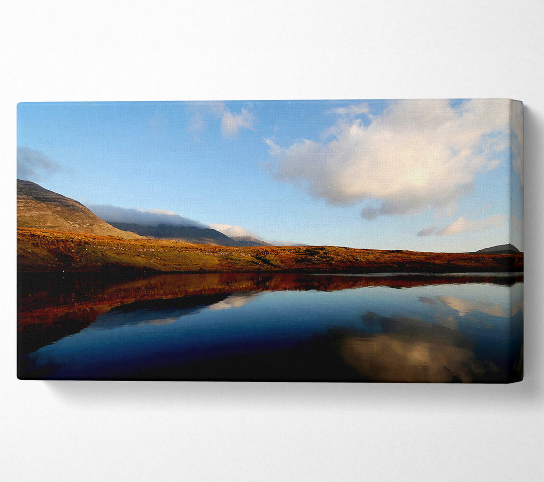  A Canvas Print of The Contours Of The Mountain Lake Canvas Print
