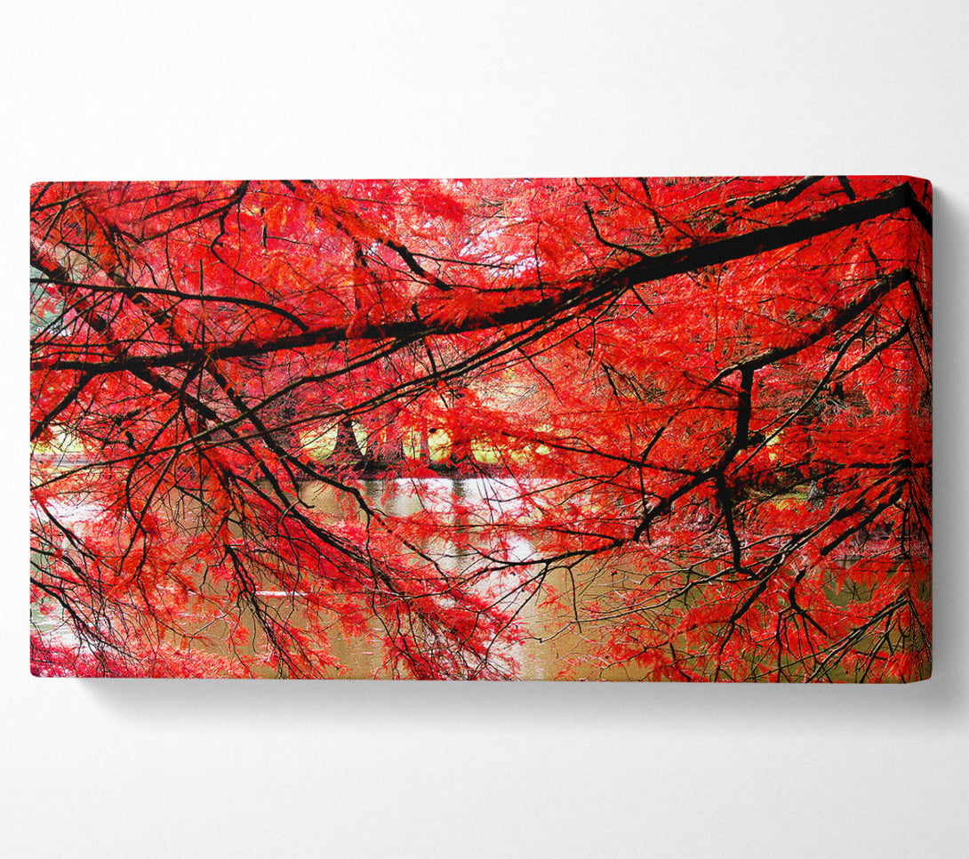  A Canvas Print of Red River Leaves Canvas Wall Art