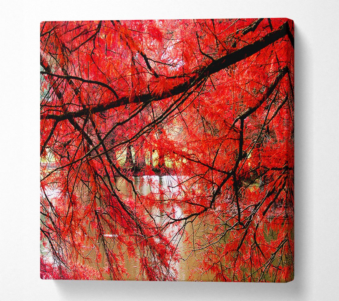  A Canvas Print of Red River Leaves Canvas Wall Art