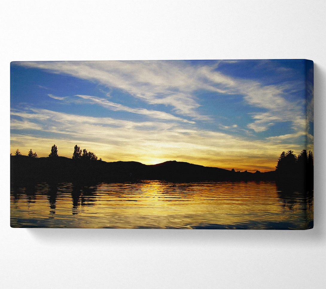  A Canvas Print of Sunrise Over The Mountain Canvas Print