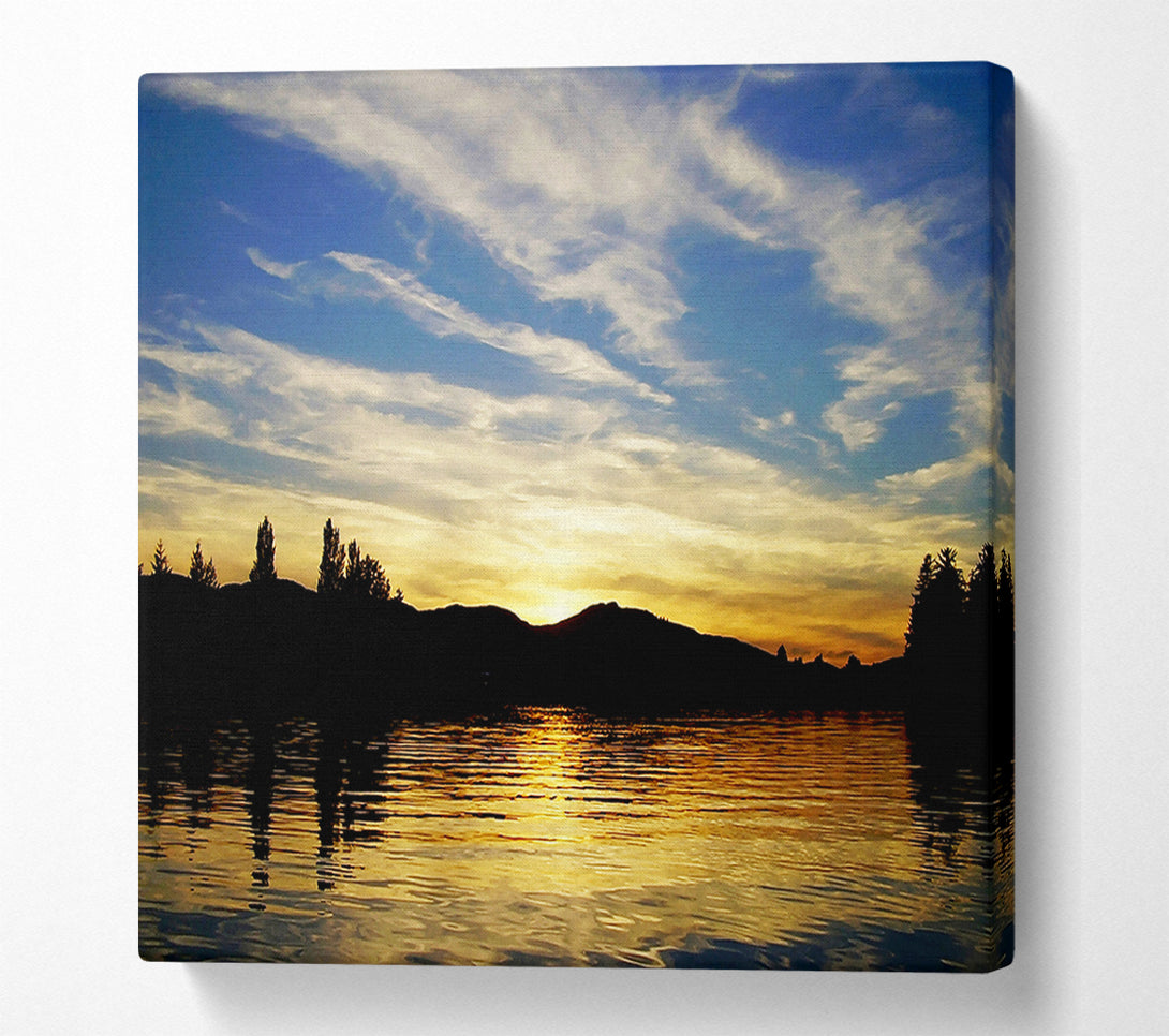  A Canvas Print of Sunrise Over The Mountain Canvas Print