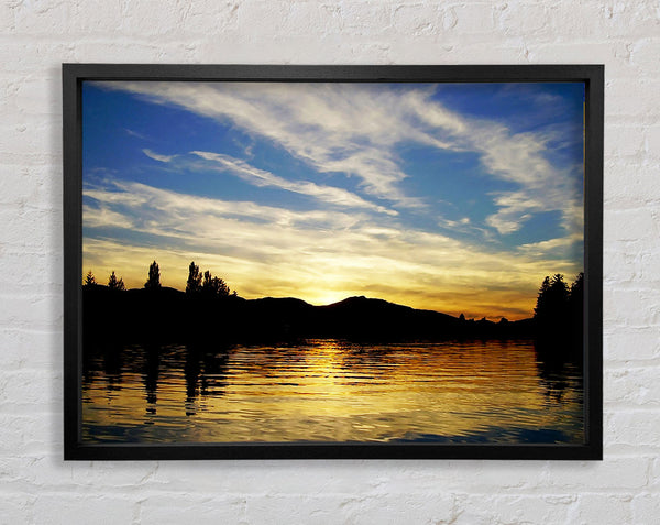 Sunrise Over The Mountain Framed Print