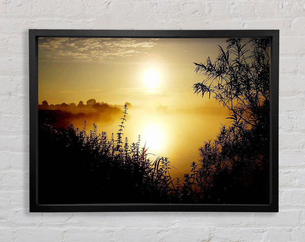 Yellow Winter Lake Framed Print