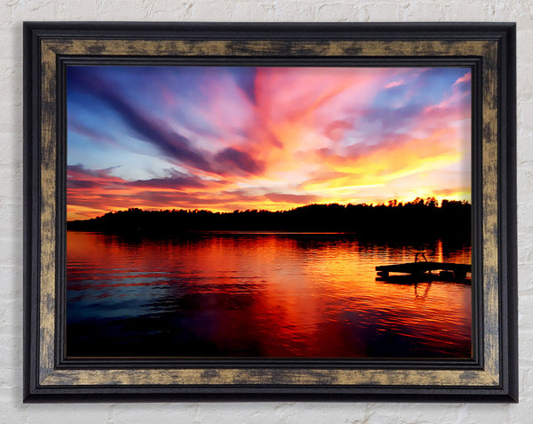 Red River Reflections Framed Print
