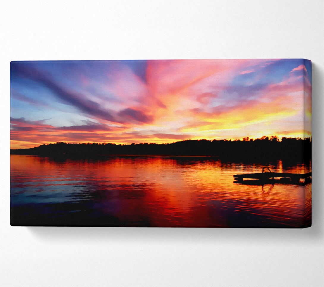  A Canvas Print of Red River Reflections Canvas Art