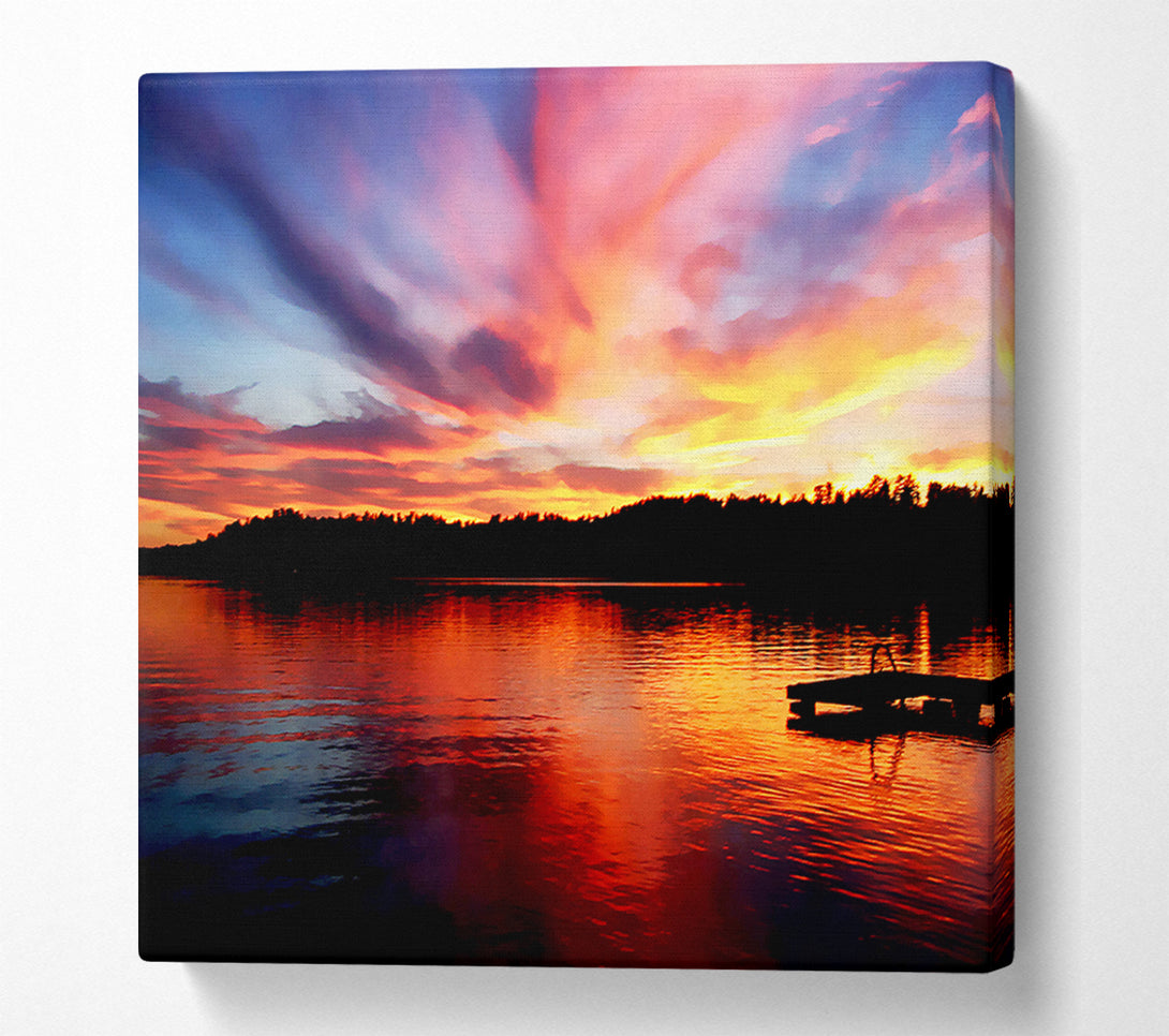  A Canvas Print of Red River Reflections Canvas Art