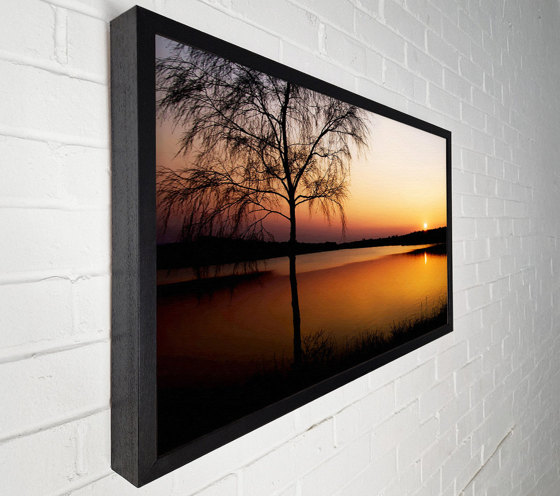  A Canvas Print of Peaceful Lake At Dawn Canvas Wall Art