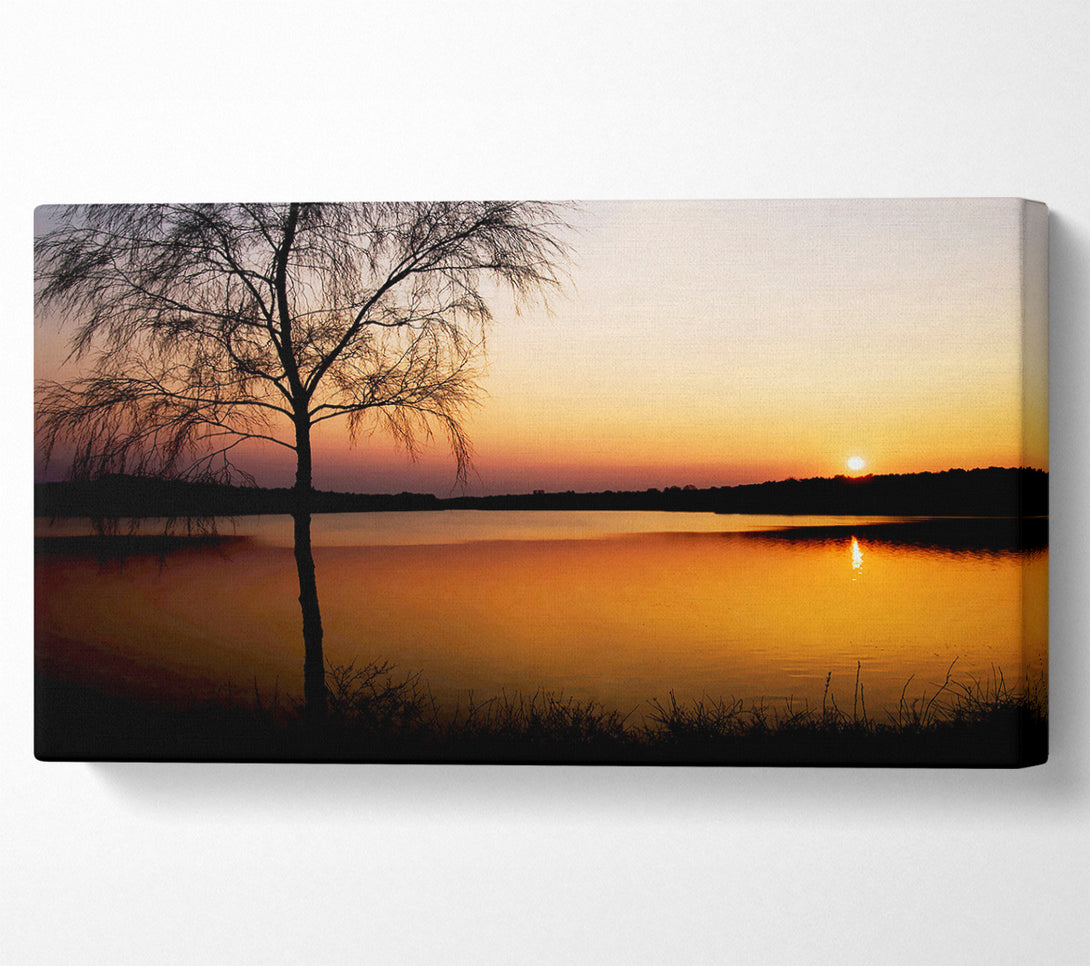  A Canvas Print of Peaceful Lake At Dawn Canvas Wall Art