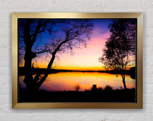 Ruhiger See Sonnenuntergang