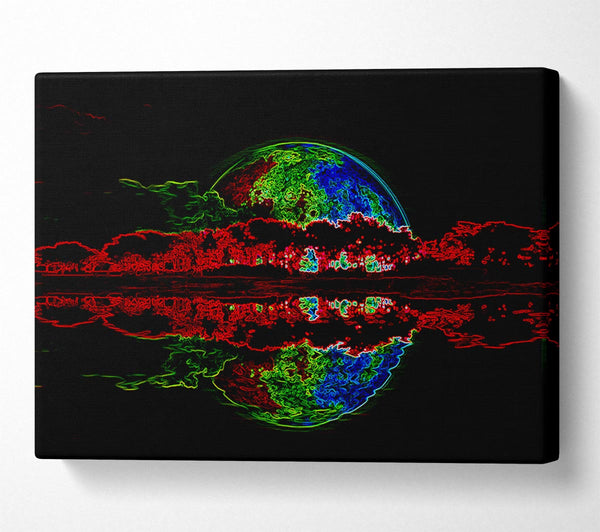  A Canvas Print of Moon Reflections Canvas Print