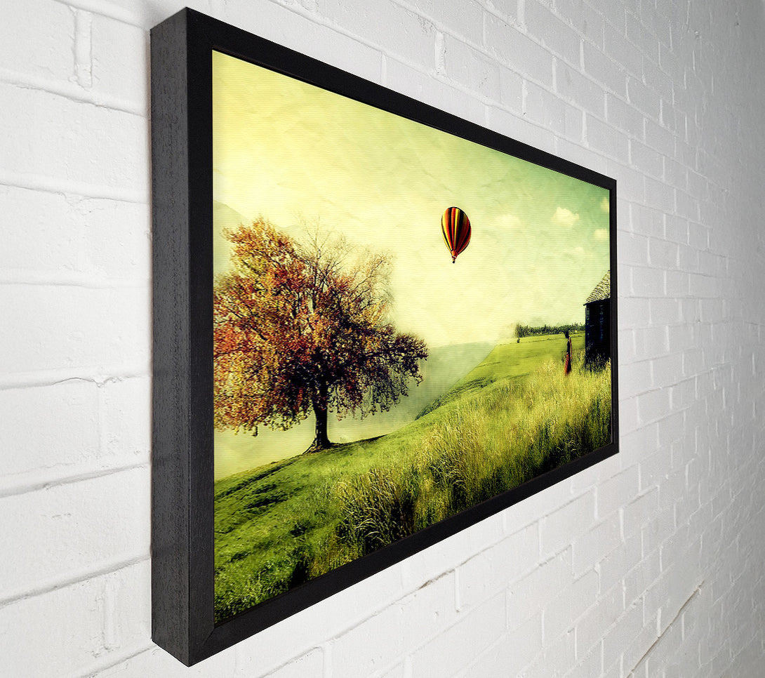  A Canvas Print of Hot Air Balloon Ride In The Countryside Canvas Art