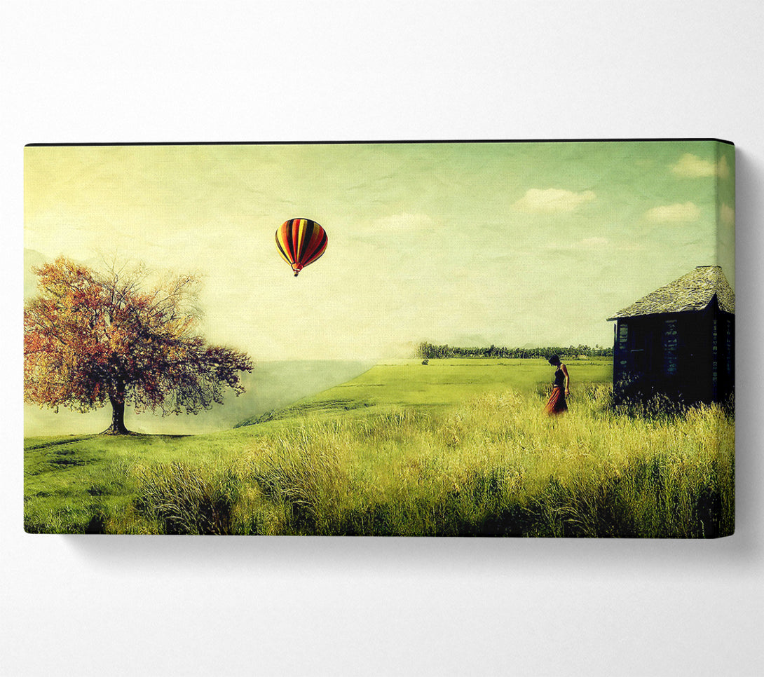  A Canvas Print of Hot Air Balloon Ride In The Countryside Canvas Art