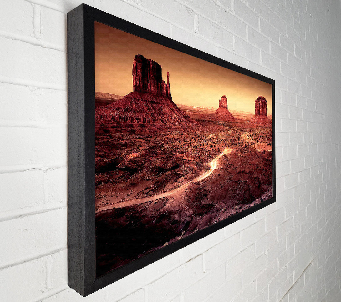  A Canvas Print of Dark Monument Valley Arizona Canvas Print