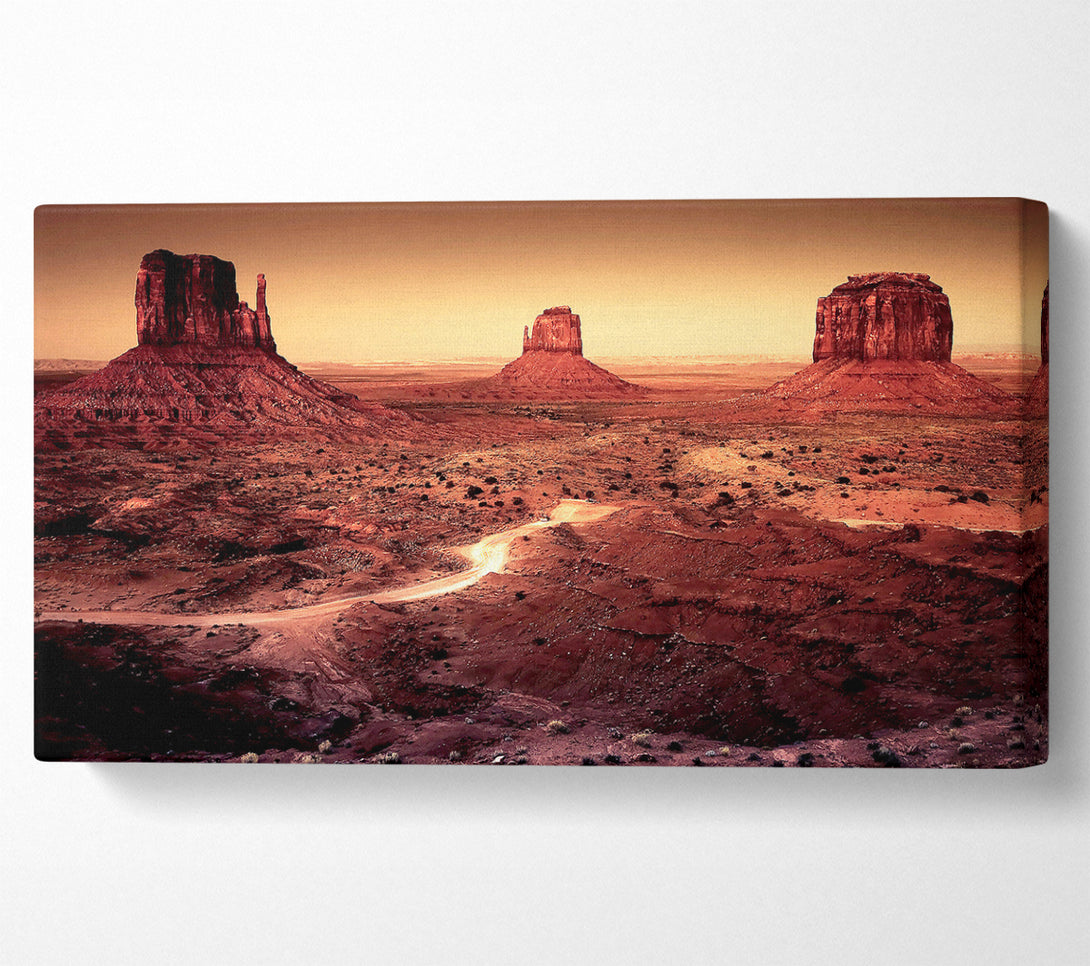  A Canvas Print of Dark Monument Valley Arizona Canvas Print
