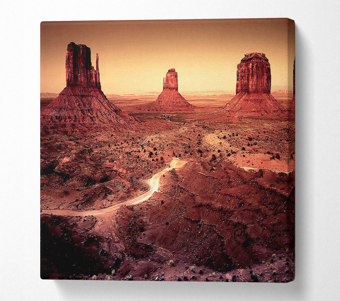 A Canvas Print of Dark Monument Valley Arizona Canvas Print
