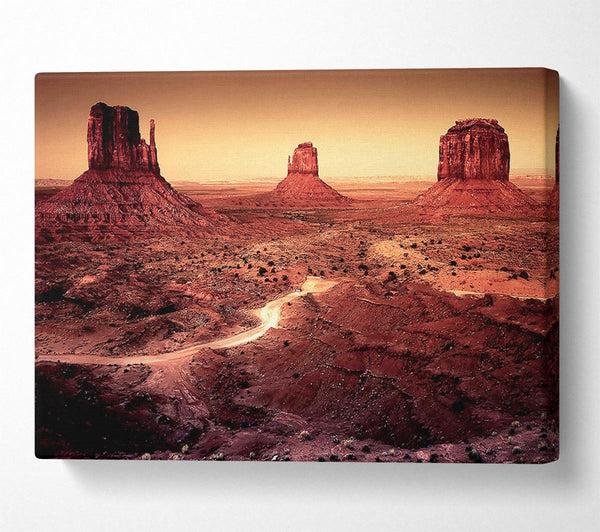  A Canvas Print of Dark Monument Valley Arizona Canvas Print