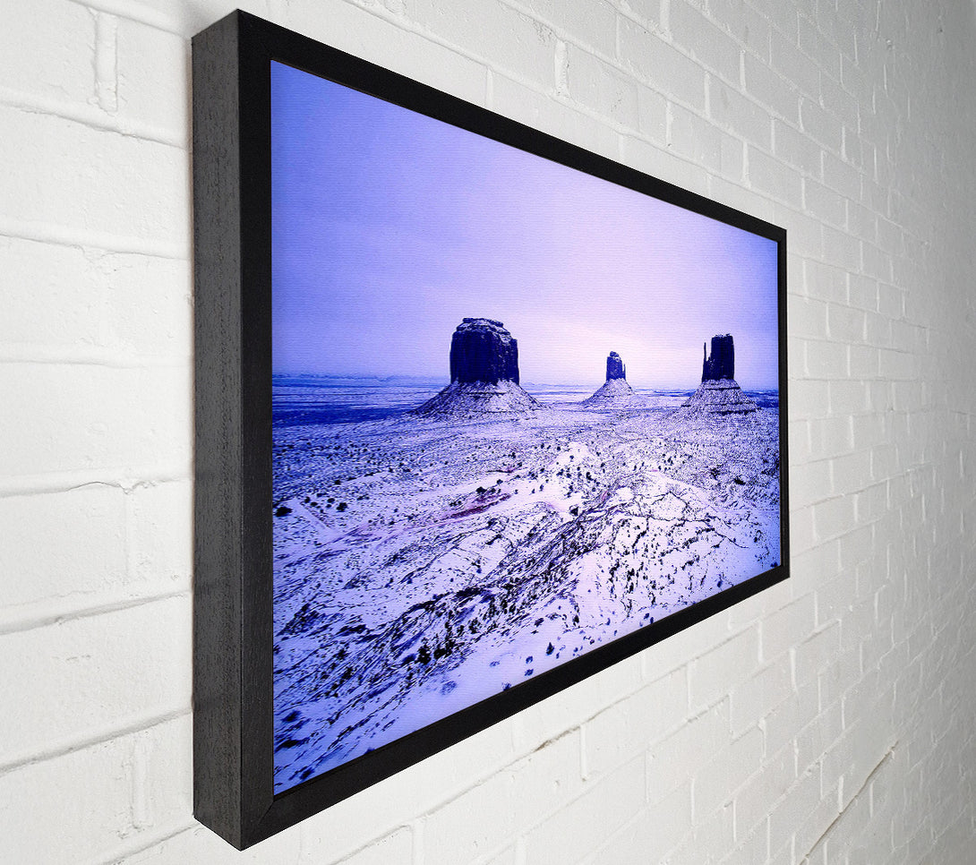  A Canvas Print of Winter Has Arrived At monument Valley Canvas Wall Art