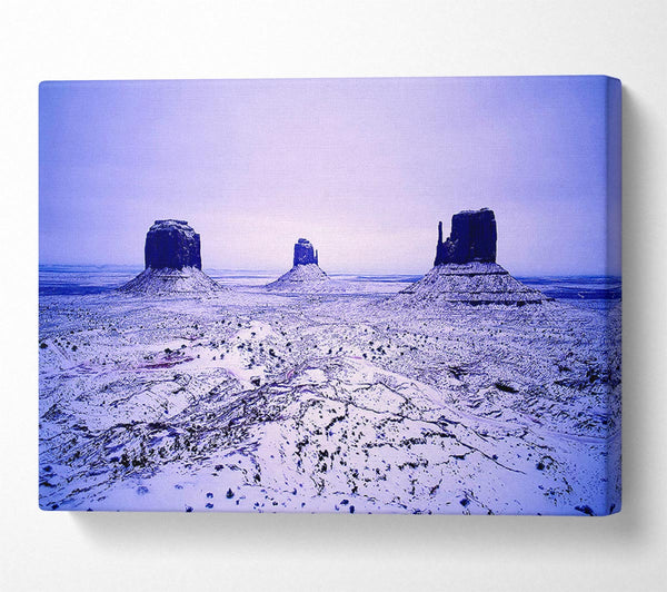  A Canvas Print of Winter Has Arrived At monument Valley Canvas Wall Art