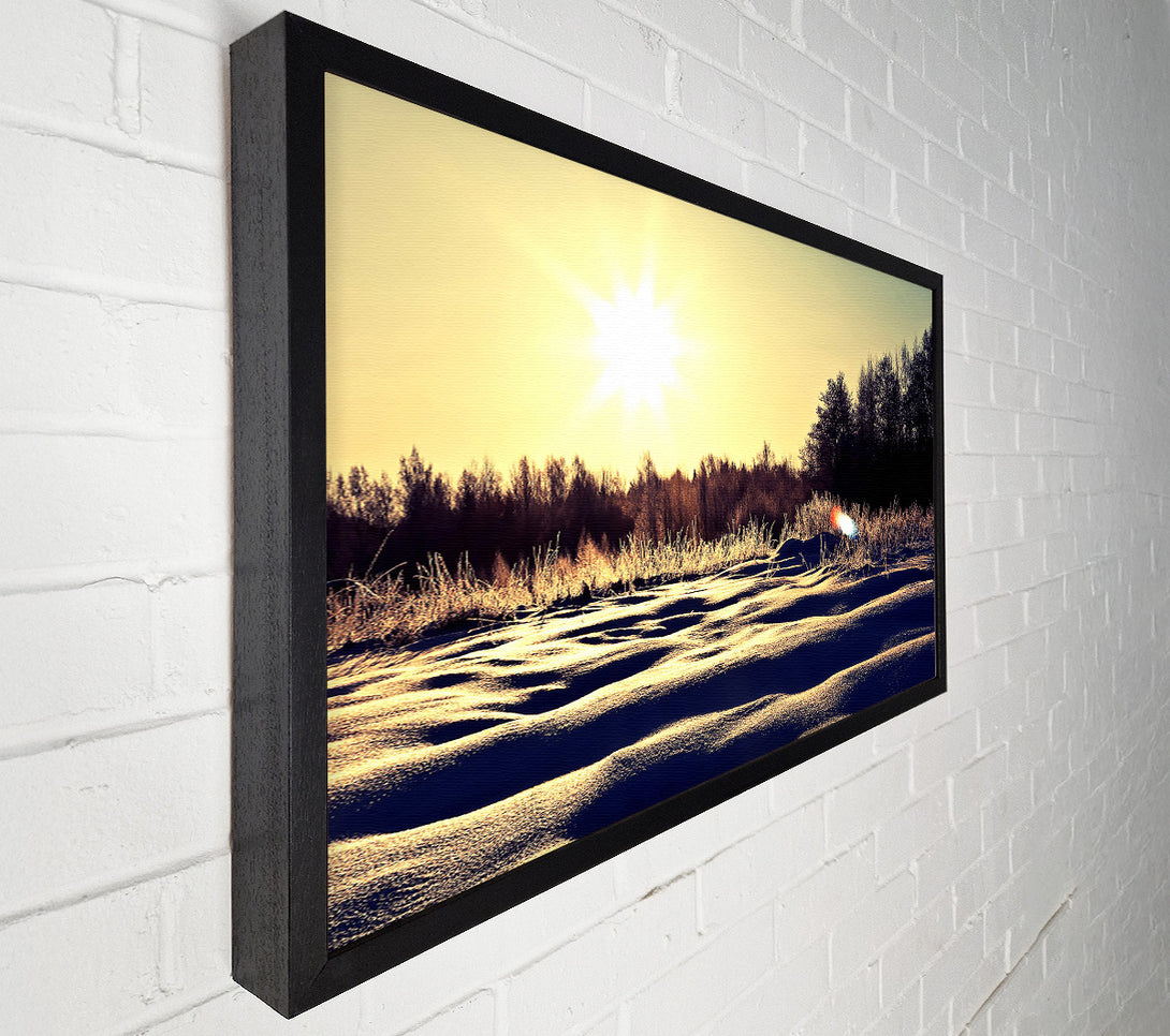  A Canvas Print of Sunny Snowy Day Canvas Wall Art