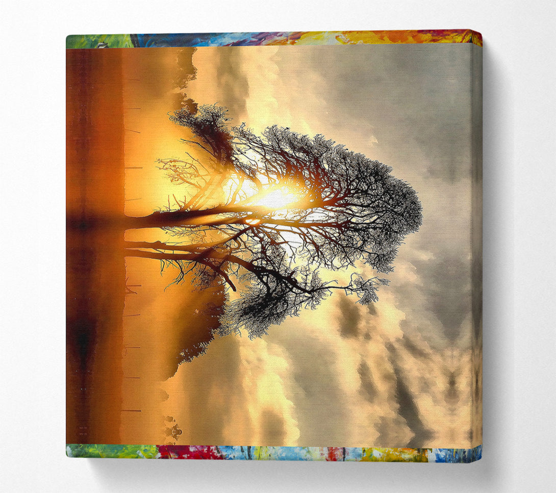  A Canvas Print of Fog Across The Field Canvas Art