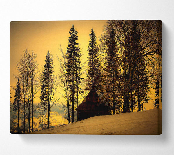  A Canvas Print of Beautiful Winter Twilight Canvas Wall Art