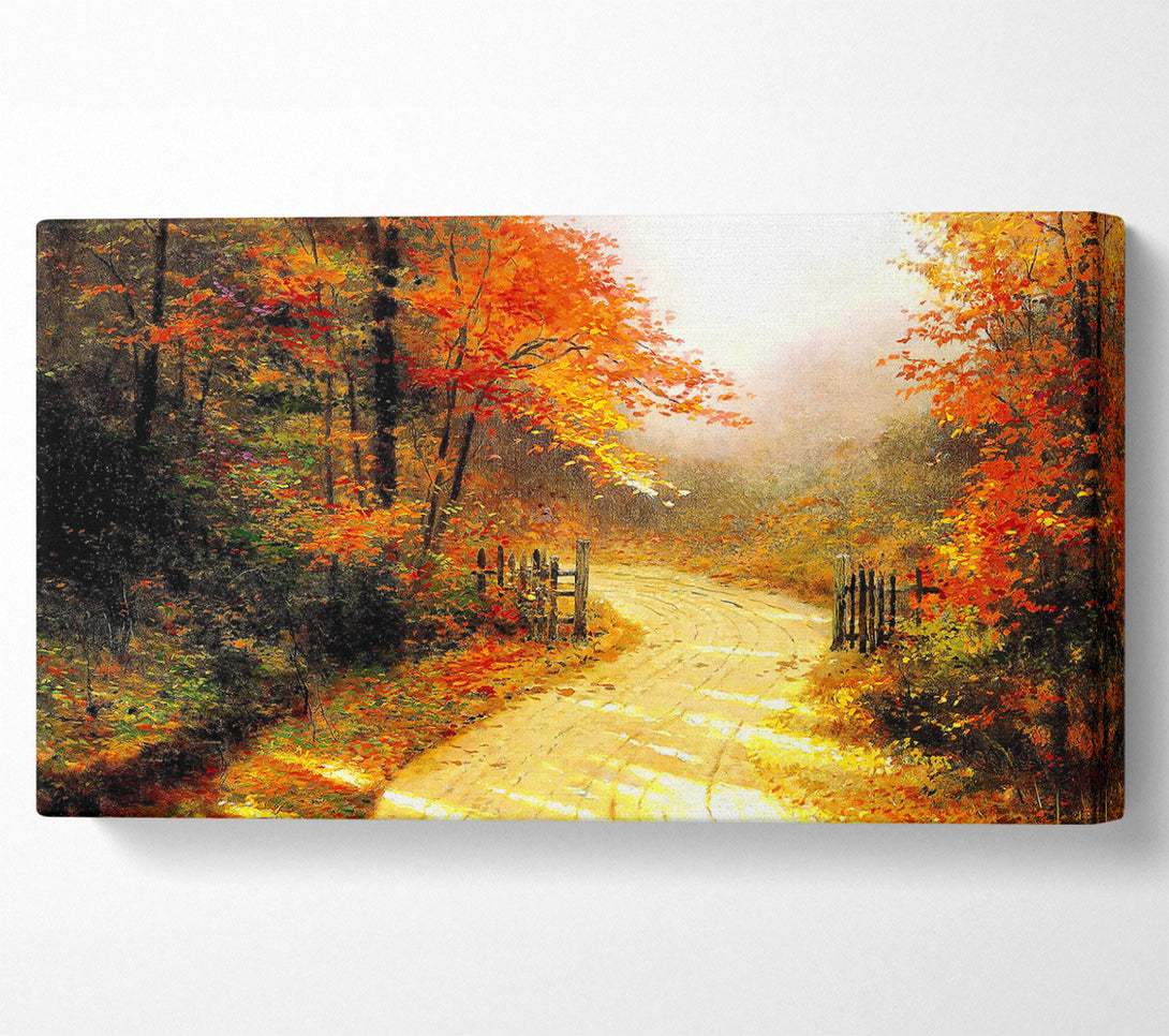  A Canvas Print of Autumn Lane Canvas Print