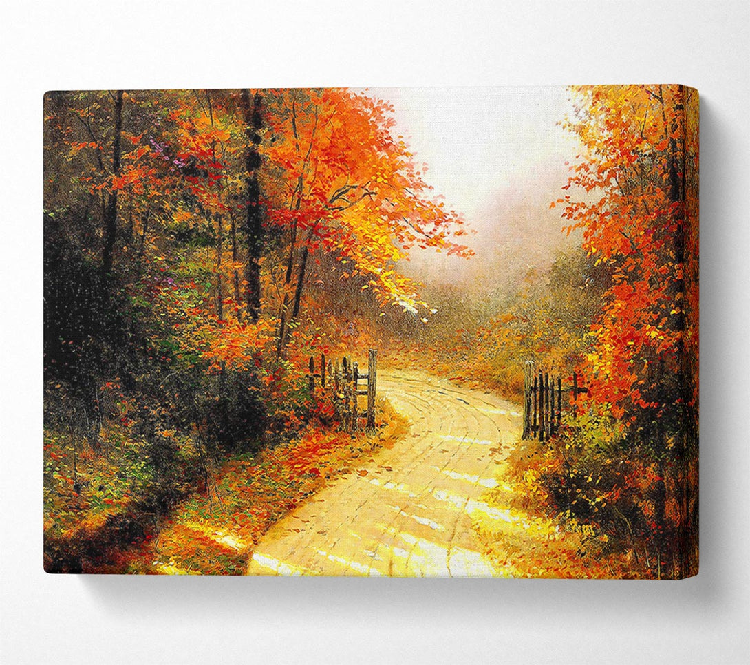  A Canvas Print of Autumn Lane Canvas Print