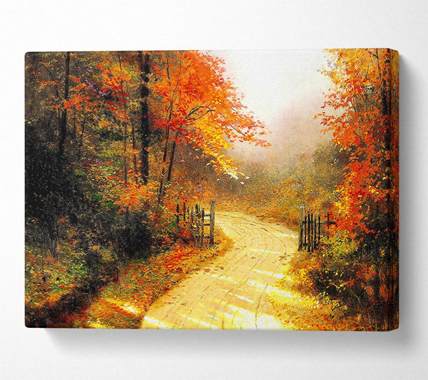  A Canvas Print of Autumn Lane Canvas Print