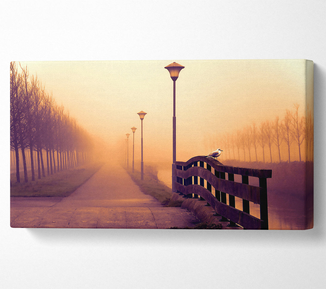  A Canvas Print of Foggy Fall Day Canvas Art