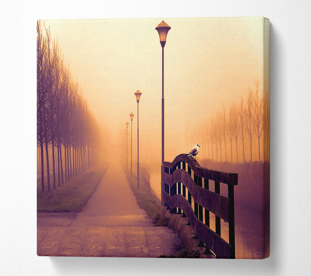  A Canvas Print of Foggy Fall Day Canvas Art