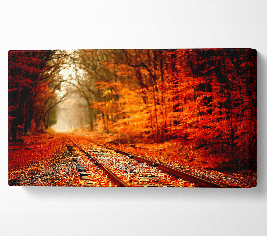  A Canvas Print of Autumn Railway Canvas Art