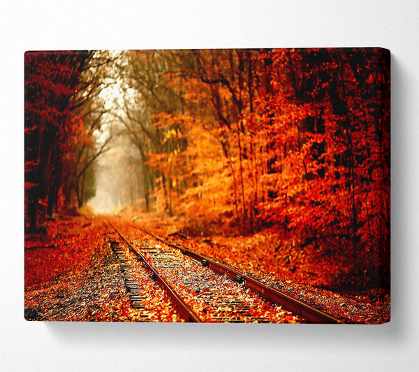  A Canvas Print of Autumn Railway Canvas Art