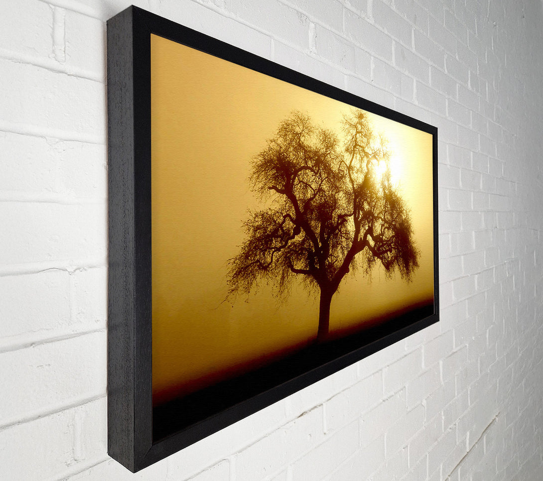  A Canvas Print of Early Morning Fog Tree Canvas Wall Art