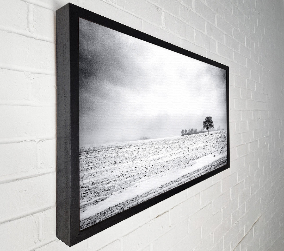  A Canvas Print of Empty Field Winter Canvas Art