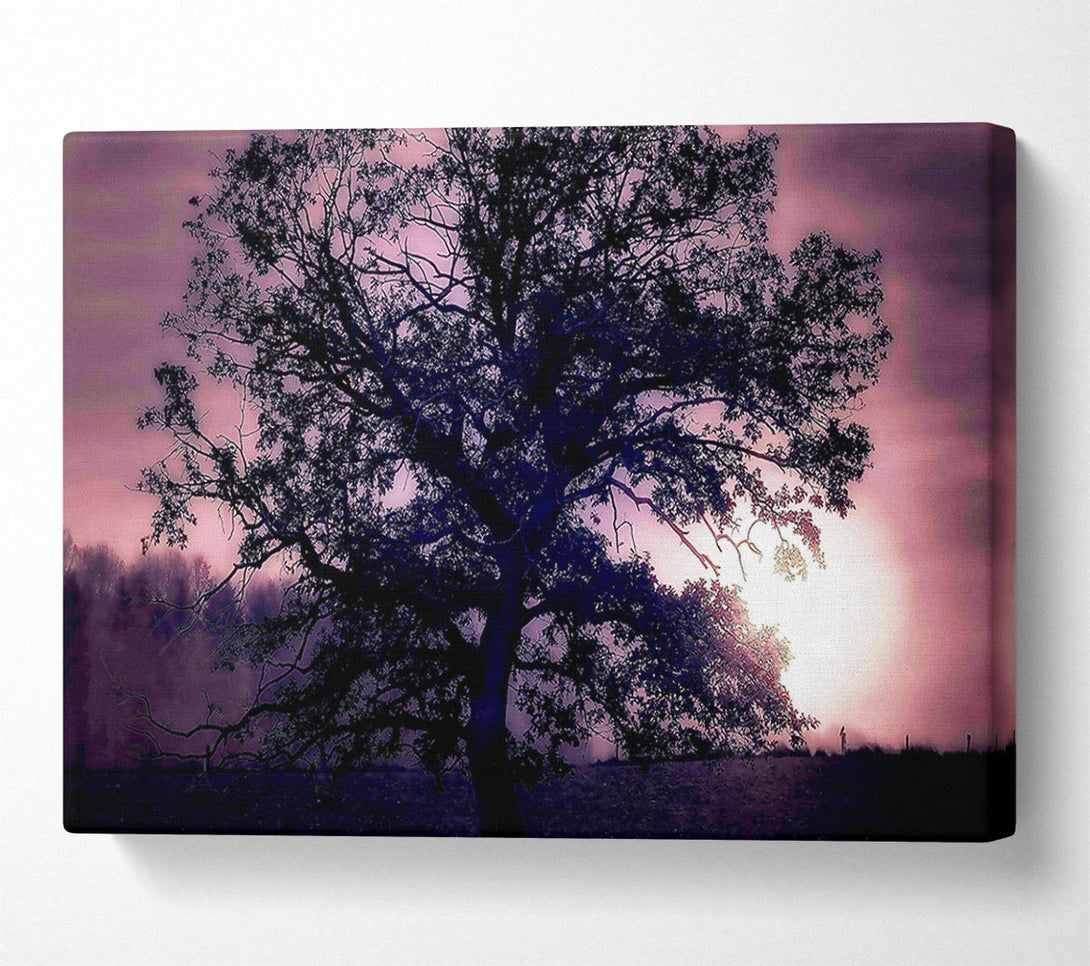  A Canvas Print of Tree Under Full Moon Canvas Wall Art