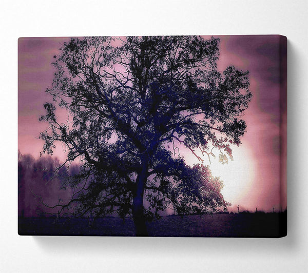  A Canvas Print of Tree Under Full Moon Canvas Wall Art