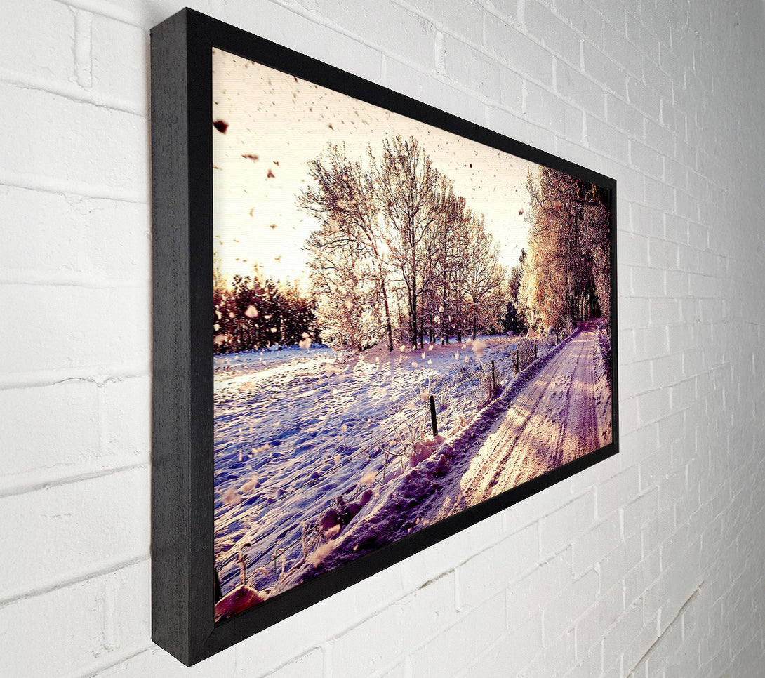  A Canvas Print of Pathway Winter Canvas Print