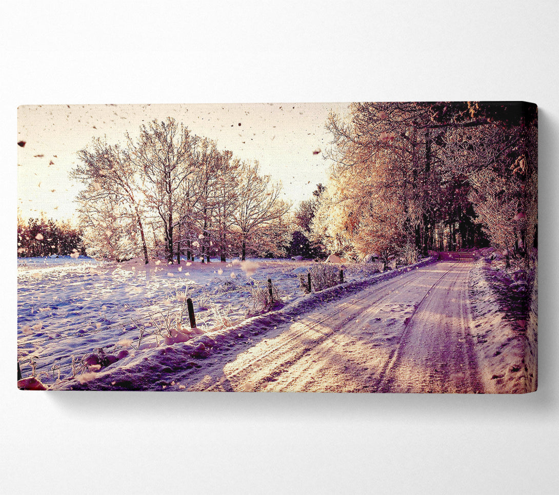  A Canvas Print of Pathway Winter Canvas Print