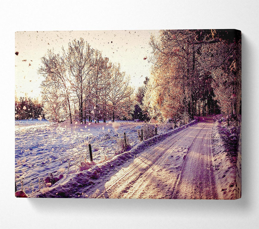  A Canvas Print of Pathway Winter Canvas Print