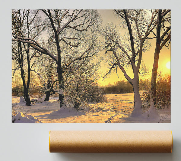Footsteps In Snow Giclee Print