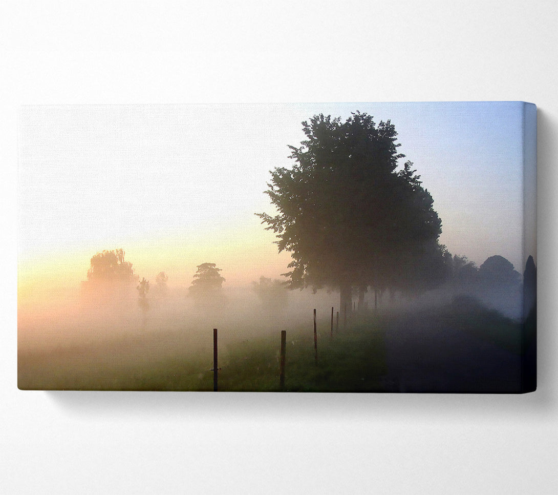  A Canvas Print of Mist In The English Countryside Canvas Art