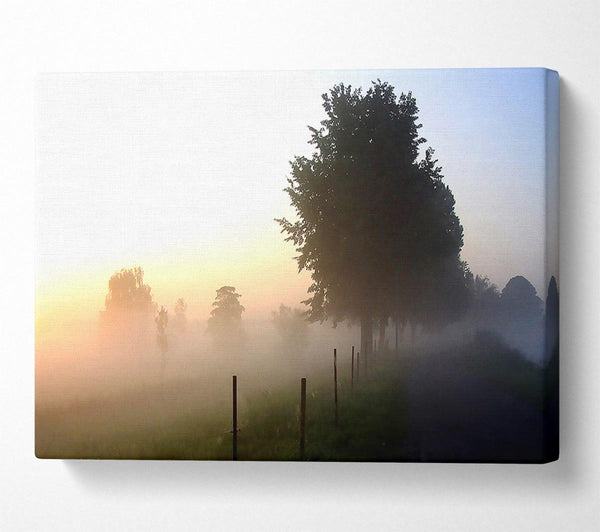  A Canvas Print of Mist In The English Countryside Canvas Art