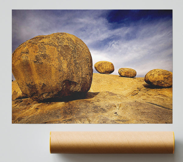 Eroded Granite Boulders Erongo Mountains Namibia Giclee Print