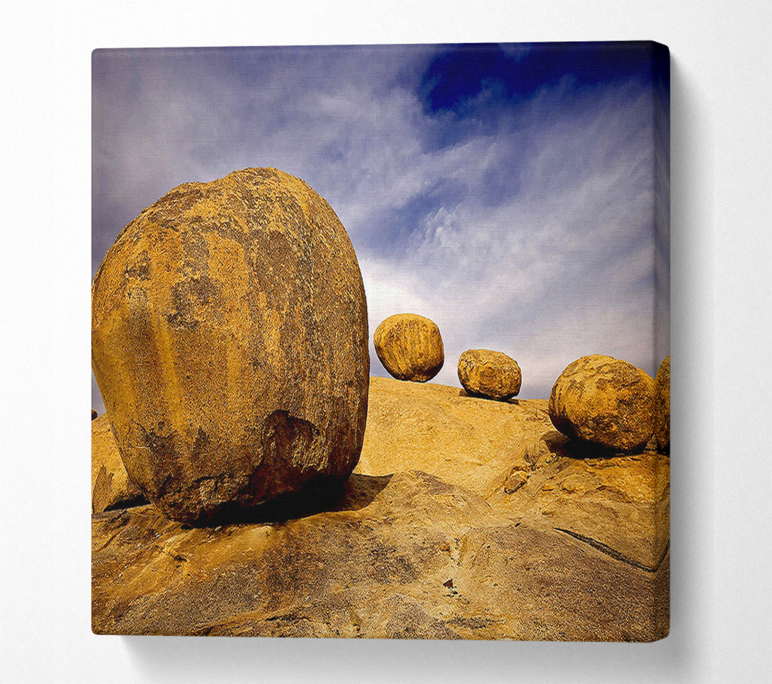  A Canvas Print of Eroded Granite Boulders Erongo Mountains Namibia Canvas Wall Art