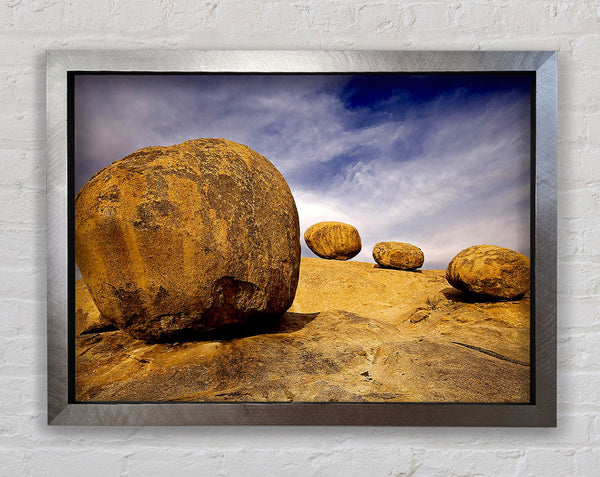 Eroded Granite Boulders Erongo Mountains Namibia