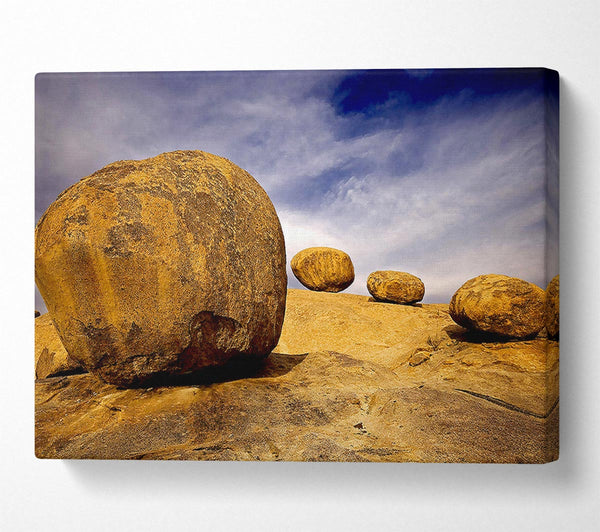  A Canvas Print of Eroded Granite Boulders Erongo Mountains Namibia Canvas Wall Art