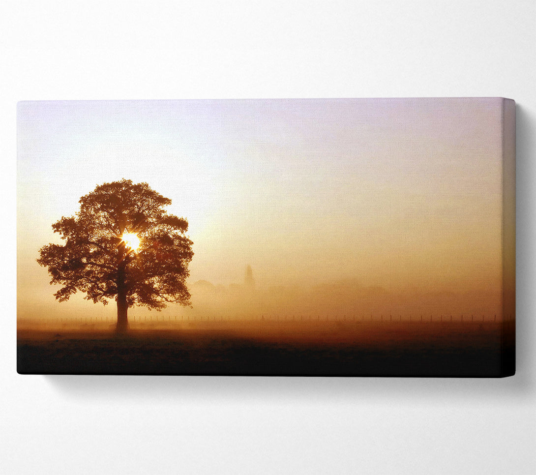  A Canvas Print of Airfield Sunrise Canvas Wall Art