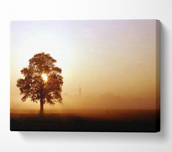  A Canvas Print of Airfield Sunrise Canvas Wall Art